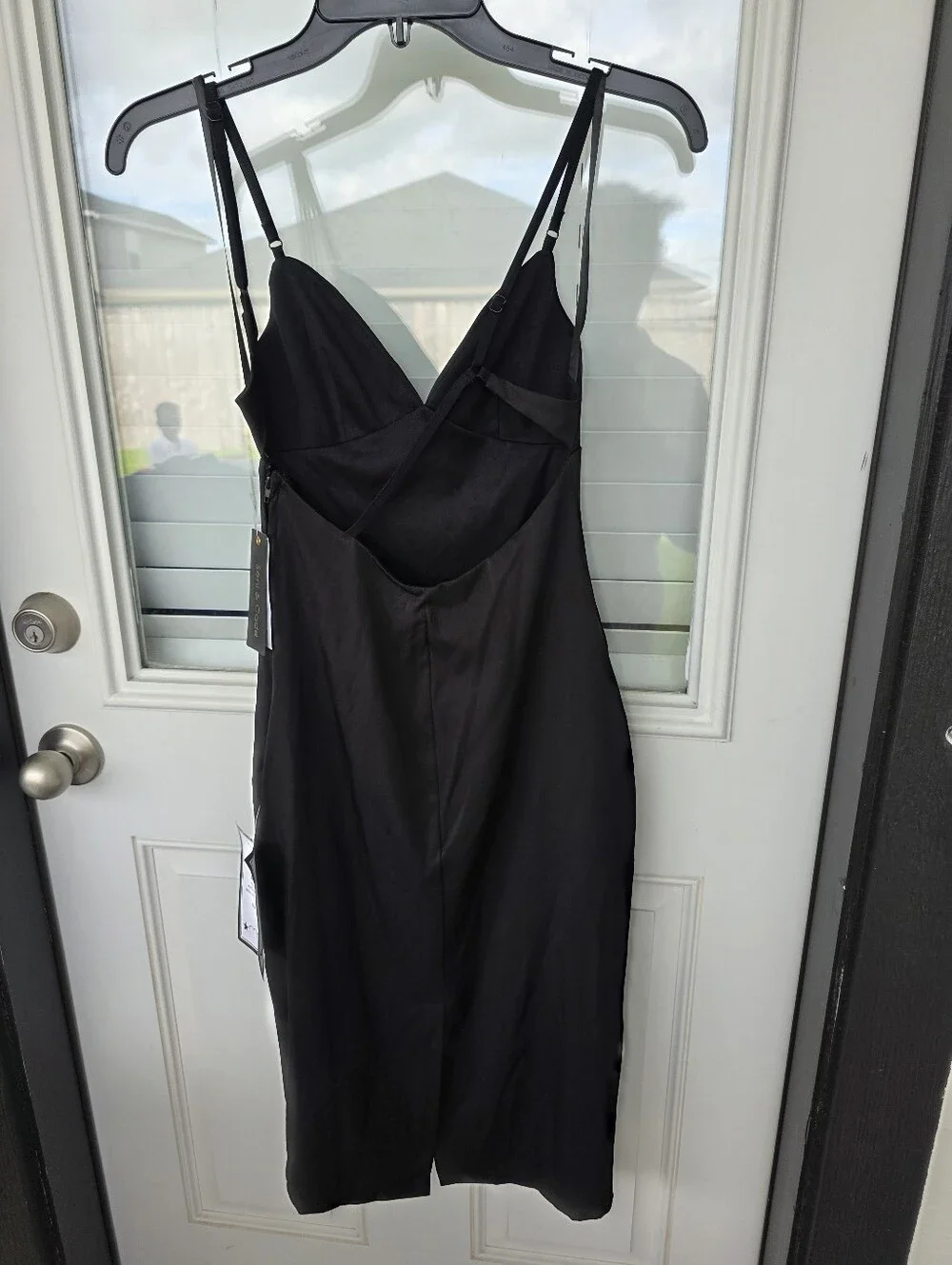 Seni & Cade Black Bodycon Dress Size XS Spaghetti Strap Mini Cocktail Party - Picture 6 of 10